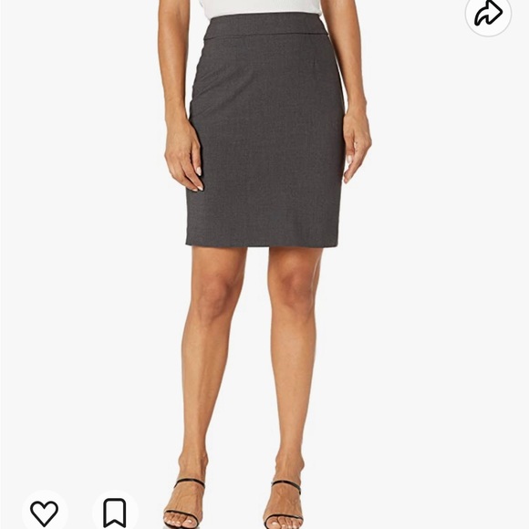 Calvin Klein charcoal grey rayon blend pencil skirt - Picture 12 of 13